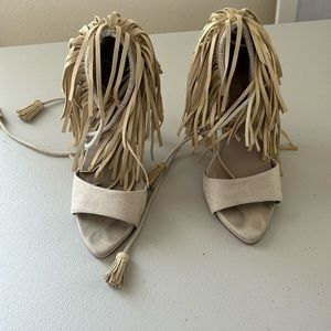 Zara fringe heels